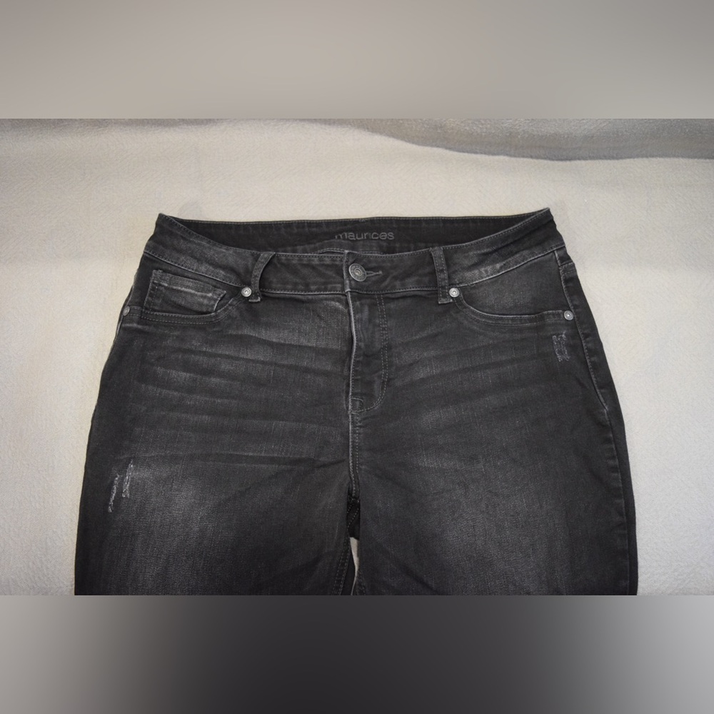 Maurices Women's Dark Gray/Black Skinny Jeans